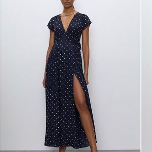 Babaton Belted Maxi Dress With Slit